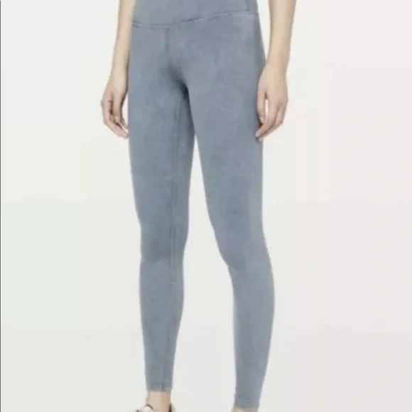 lululemon athletica Pants Jumpsuits Lululemon Wunder Under Highrise Pants Blue Acid Wash Blue Noon Size 8 Poshmark